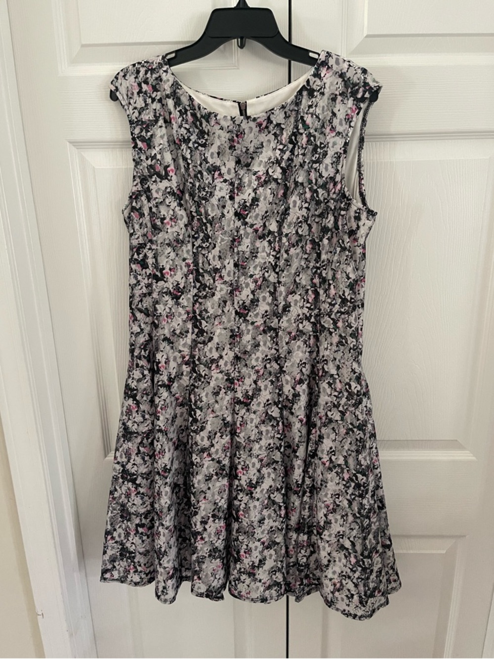 Danny & Nicole Floral Lace Overlay Fit-and-Flare Dress — Size 16